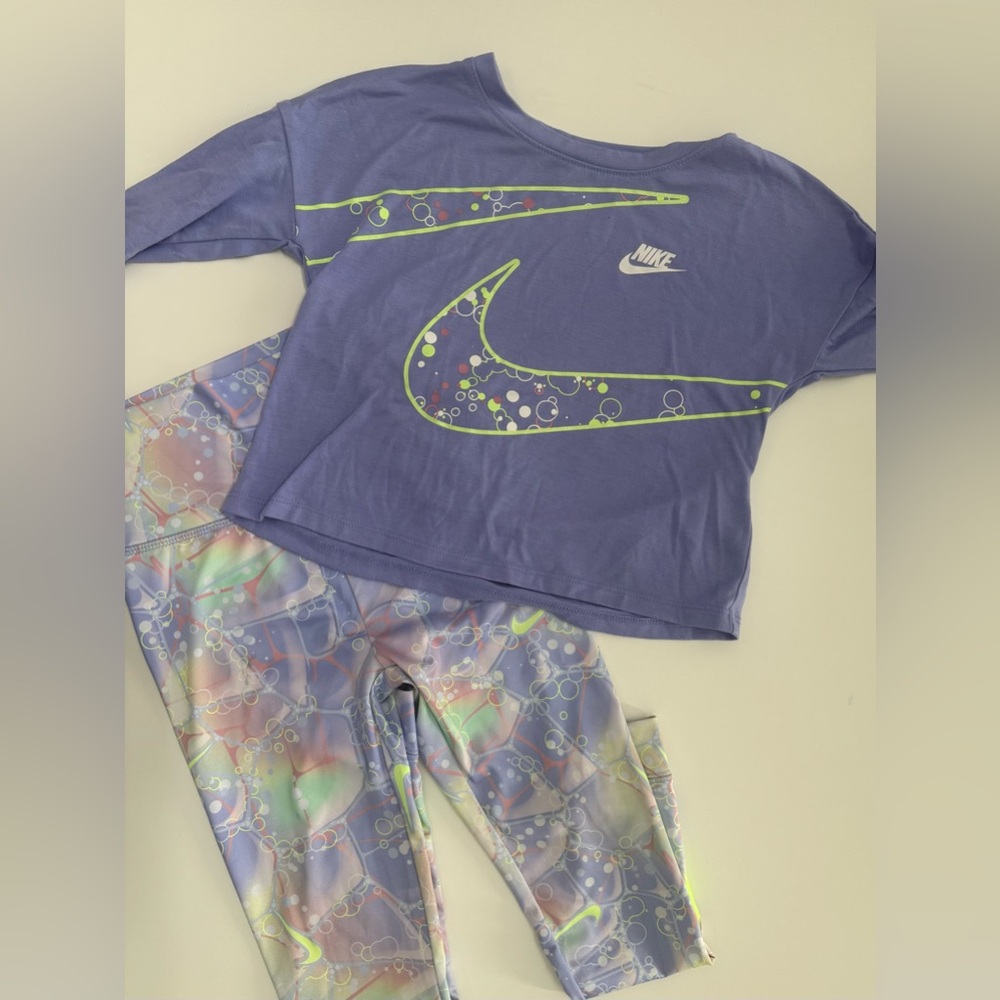Nike Girls Set- long sleeve, leggings size M 5-6